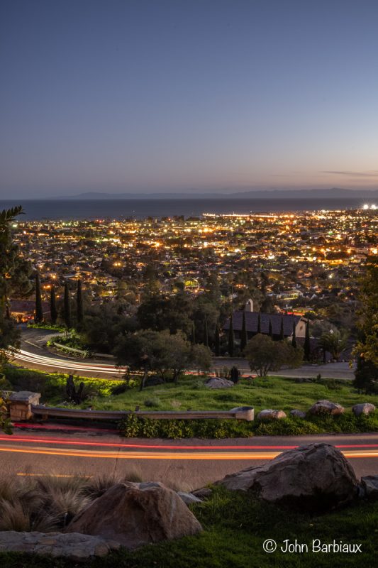 light trails, Santa Barbara, Leica, leica m10, leica m10-p, cityscape, urban landscape, California, west coast, sunset